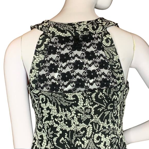 IZ BYER Top Sleeveless Black and White Size S Front Ruffles Lace o… - Picture 7 of 10